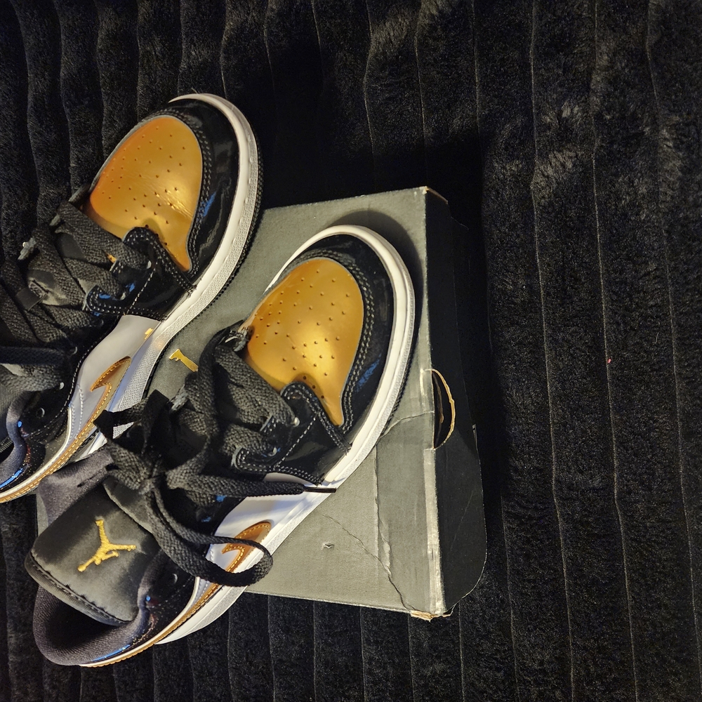 Black and Gold Sneakers